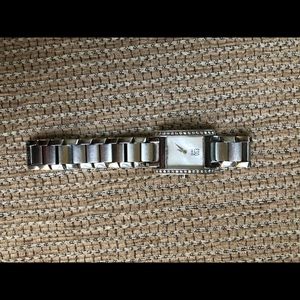 ESQ Silver Watch With Tiny Diamond Bezels